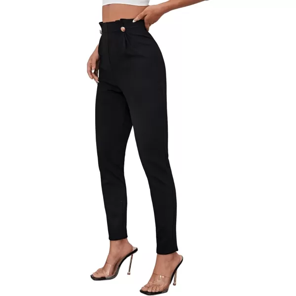 SweatyRocks Women's Basic Leggings Stretchy Slim Elastic High Waist Work Pants