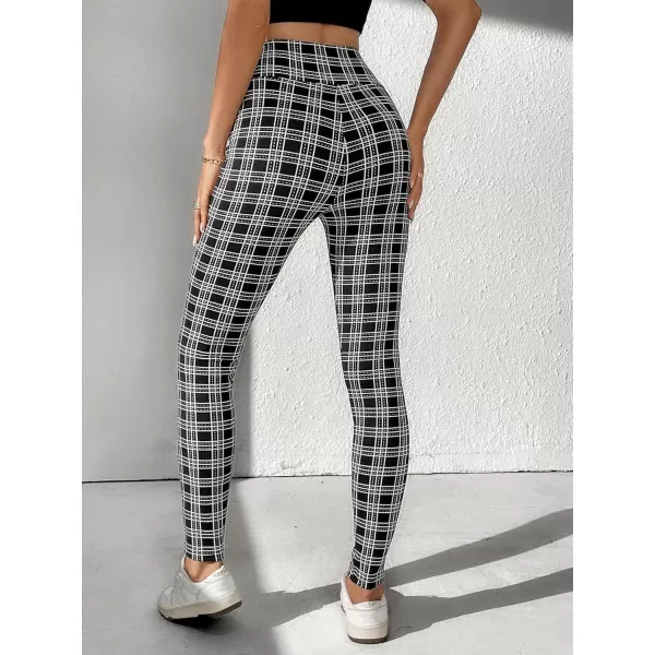 SweatyRocks Women's Basic Leggings Stretchy Slim Elastic High Waist Work Pants