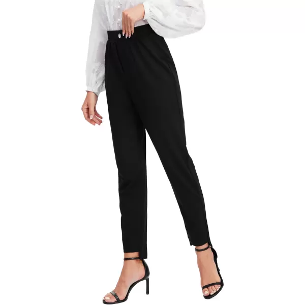 SweatyRocks Women's Basic Leggings Stretchy Slim Elastic High Waist Work Pants