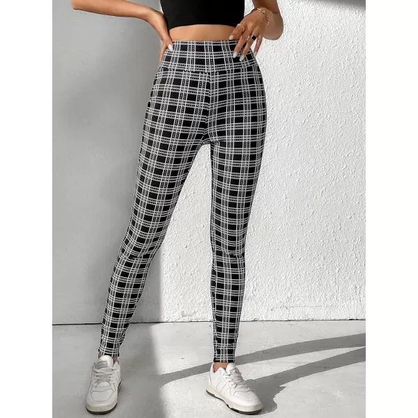 SweatyRocks Women's Basic Leggings Stretchy Slim Elastic High Waist Work Pants