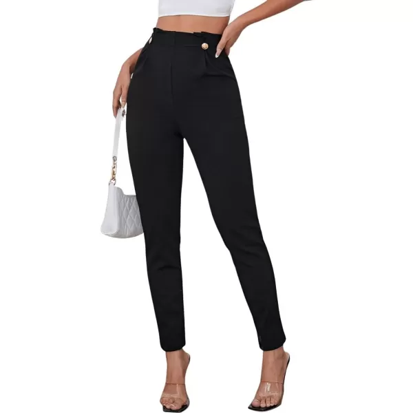 SweatyRocks Women's Basic Leggings Stretchy Slim Elastic High Waist Work Pants