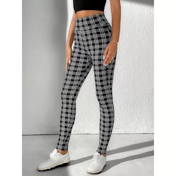 SweatyRocks Women's Basic Leggings Stretchy Slim Elastic High Waist Work Pants