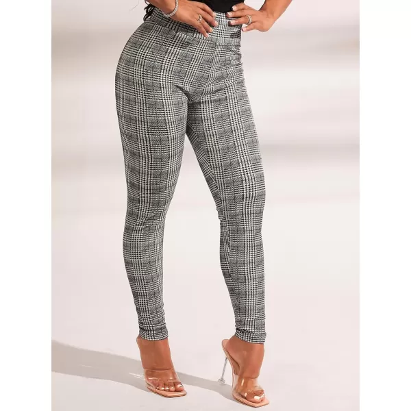 SweatyRocks Women's Basic Leggings Stretchy Slim Elastic High Waist Work Pants