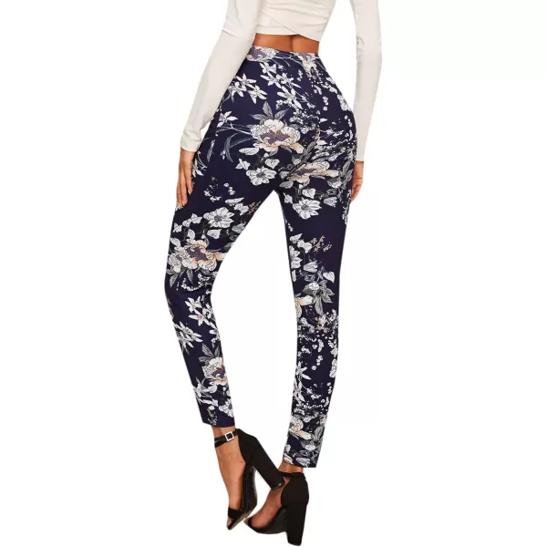 SweatyRocks Women's Basic Leggings Stretchy Slim Elastic High Waist Work Pants