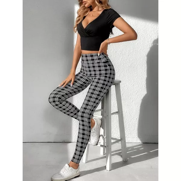 SweatyRocks Women's Basic Leggings Stretchy Slim Elastic High Waist Work Pants