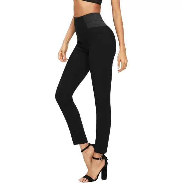 SweatyRocks Women's Basic Leggings Stretchy Slim Elastic High Waist Work Pants
