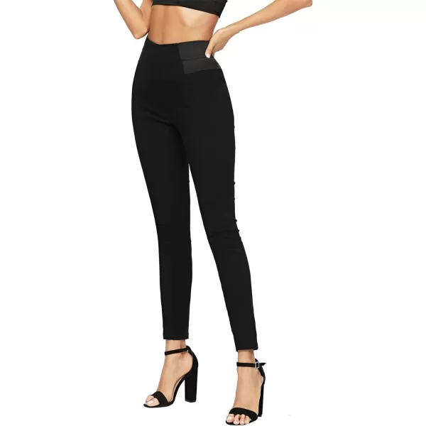 SweatyRocks Women's Basic Leggings Stretchy Slim Elastic High Waist Work Pants