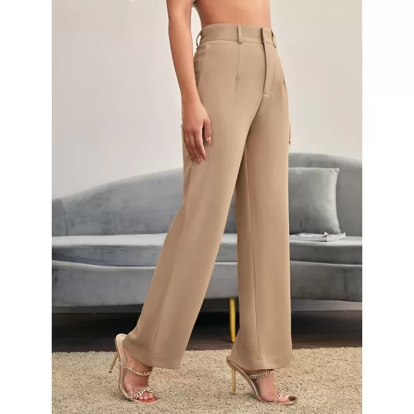 SweatyRocks Women's Elegant High Waist Solid Long Pants Office Trousers