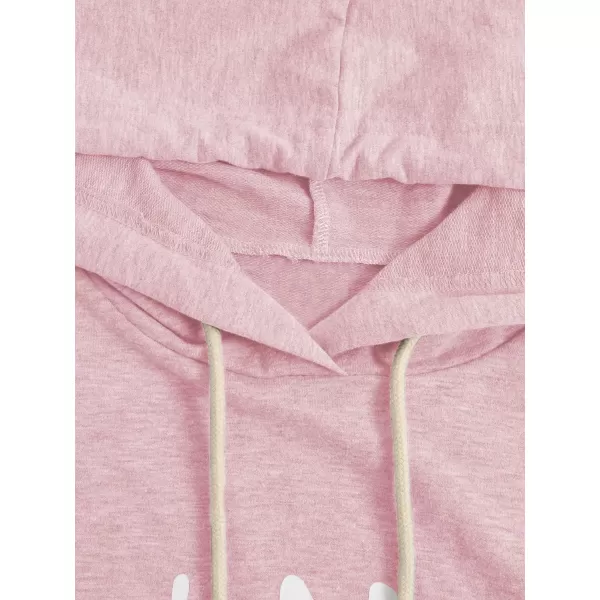 SweatyRocks Women's Hoodies Long Sleeve Pullover Drawstring Sweatshirt Hoodies with Pocket