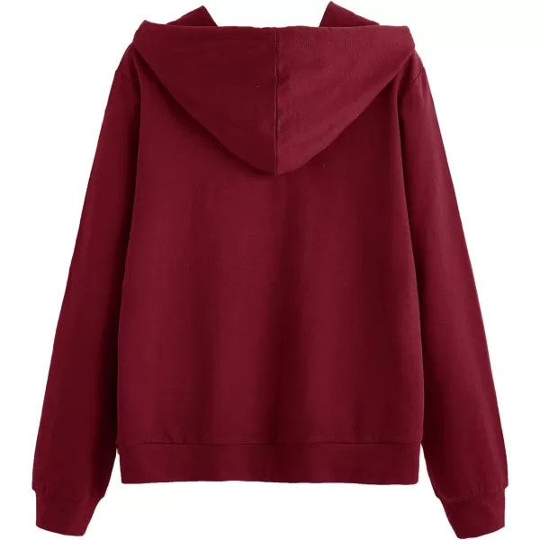 SweatyRocks Women's Hoodies Long Sleeve Pullover Drawstring Sweatshirt Hoodies with Pocket