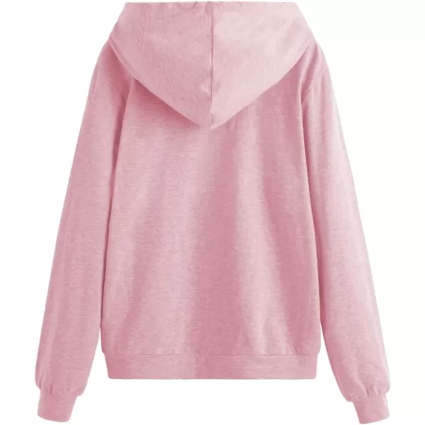SweatyRocks Women's Hoodies Long Sleeve Pullover Drawstring Sweatshirt Hoodies with Pocket