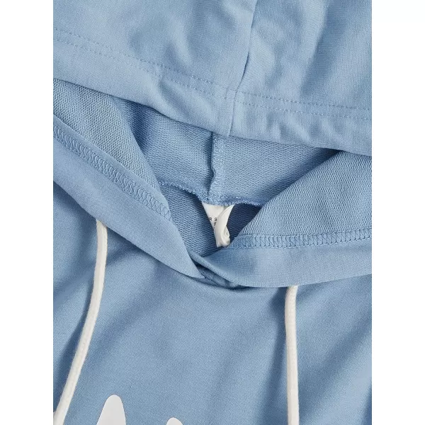 SweatyRocks Women's Hoodies Long Sleeve Pullover Drawstring Sweatshirt Hoodies with Pocket