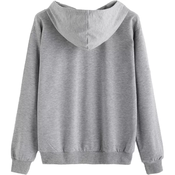 SweatyRocks Women's Hoodies Long Sleeve Pullover Drawstring Sweatshirt Hoodies with Pocket