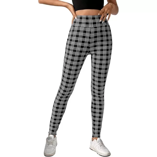 SweatyRocks Women's Basic Leggings Stretchy Slim Elastic High Waist Work Pants