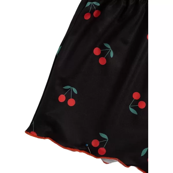 imageSweatyRocks Womens Summer Strawberry Print Cami Top and Shorts Sleepwear Pajamas SetBlack Cherry