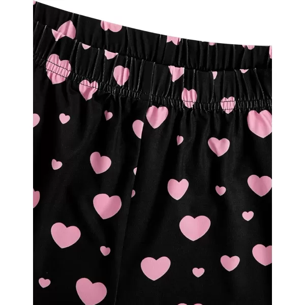 imageSweatyRocks Womens Summer Strawberry Print Cami Top and Shorts Sleepwear Pajamas SetBlack and Pink