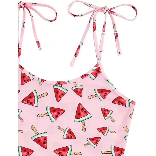 imageSweatyRocks Womens Summer Strawberry Print Cami Top and Shorts Sleepwear Pajamas SetPink and Red
