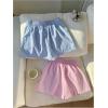 imageSweatyRocks Girls 2 Pack Striped Shorts Letter Patched High Waisted Summer ShortsMulticolor