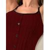 imageSweatyRocks Womens 2 Piece Pajama Set Lace Cami Top and Flare Pants PJ Set LoungewearBurgundy