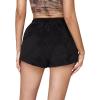 imageSweatyRocks Womens Casual Fuzzy Pajama Shorts Fleece Lounge Short PantsBlack