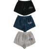 imageSweatyRocks Womens Casual Fuzzy Pajama Shorts Fleece Lounge Short PantsBlack Blue Grey