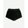 imageSweatyRocks Womens Casual Fuzzy Pajama Shorts Fleece Lounge Short PantsBlack and White