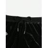 imageSweatyRocks Womens Casual Fuzzy Pajama Shorts Fleece Lounge Short PantsBlack and White