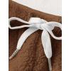 imageSweatyRocks Womens Casual Fuzzy Pajama Shorts Fleece Lounge Short PantsCoffee Brown