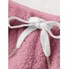 imageSweatyRocks Womens Casual Fuzzy Pajama Shorts Fleece Lounge Short PantsDusty Pink Plain