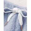 imageSweatyRocks Womens Casual Fuzzy Pajama Shorts Fleece Lounge Short PantsLight Blue