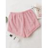 imageSweatyRocks Womens Casual Fuzzy Pajama Shorts Fleece Lounge Short PantsLight Pink