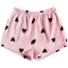 imageSweatyRocks Womens Casual Fuzzy Pajama Shorts Fleece Lounge Short PantsPink Heart