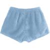 imageSweatyRocks Womens Casual Fuzzy Pajama Shorts Fleece Lounge Short PantsPlain Blue