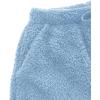 imageSweatyRocks Womens Casual Fuzzy Pajama Shorts Fleece Lounge Short PantsPlain Blue