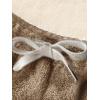 imageSweatyRocks Womens Casual Fuzzy Pajama Shorts Fleece Lounge Short PantsSolid Brown