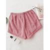 imageSweatyRocks Womens Casual Fuzzy Pajama Shorts Fleece Lounge Short PantsSolid Hot Pink