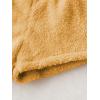 imageSweatyRocks Womens Casual Fuzzy Pajama Shorts Fleece Lounge Short PantsSolid Yellow