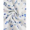 imageSweatyRocks Womens Half Button Floral Print Cami Top and Shorts Sleepwear Ribbed Pajamas SetBlue White