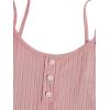 imageSweatyRocks Womens Half Button Floral Print Cami Top and Shorts Sleepwear Ribbed Pajamas SetMulticolor Print