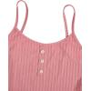 imageSweatyRocks Womens Half Button Floral Print Cami Top and Shorts Sleepwear Ribbed Pajamas SetPink