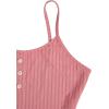 imageSweatyRocks Womens Half Button Floral Print Cami Top and Shorts Sleepwear Ribbed Pajamas SetPink