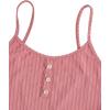 imageSweatyRocks Womens Half Button Floral Print Cami Top and Shorts Sleepwear Ribbed Pajamas SetPink and Red