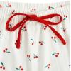 imageSweatyRocks Womens Half Button Floral Print Cami Top and Shorts Sleepwear Ribbed Pajamas SetRed White