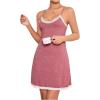 imageSweatyRocks Womens Sleeveless Lace Trim Nightgown Spaghetti Strap Cami Night Dress SleepwearPale Pink
