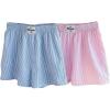 imageSweatyRocks Girls 2 Pack Striped Shorts Letter Patched High Waisted Summer ShortsMulticolor