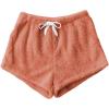 imageSweatyRocks Womens Casual Fuzzy Pajama Shorts Fleece Lounge Short PantsSolid Orange
