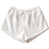 imageSweatyRocks Womens Casual Fuzzy Pajama Shorts Fleece Lounge Short PantsWhite