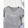 imageSweatyRocks Womens 3 Piece Pajama Sets Cute Graphic Tee Tops and Shorts Pants Lounge SetGrey and White