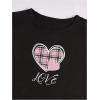 imageSweatyRocks Womens 3 Piece Pajama Sets Cute Graphic Tee Tops and Shorts Pants Lounge SetPink and Black