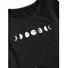 imageSweatyRocks Womens Cute Graphic Print Short Sleeve Crop Top With Shorts Pajama SetGalaxy Black